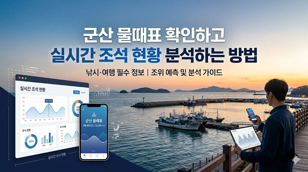 군산 물때표 오늘 물때 시간표