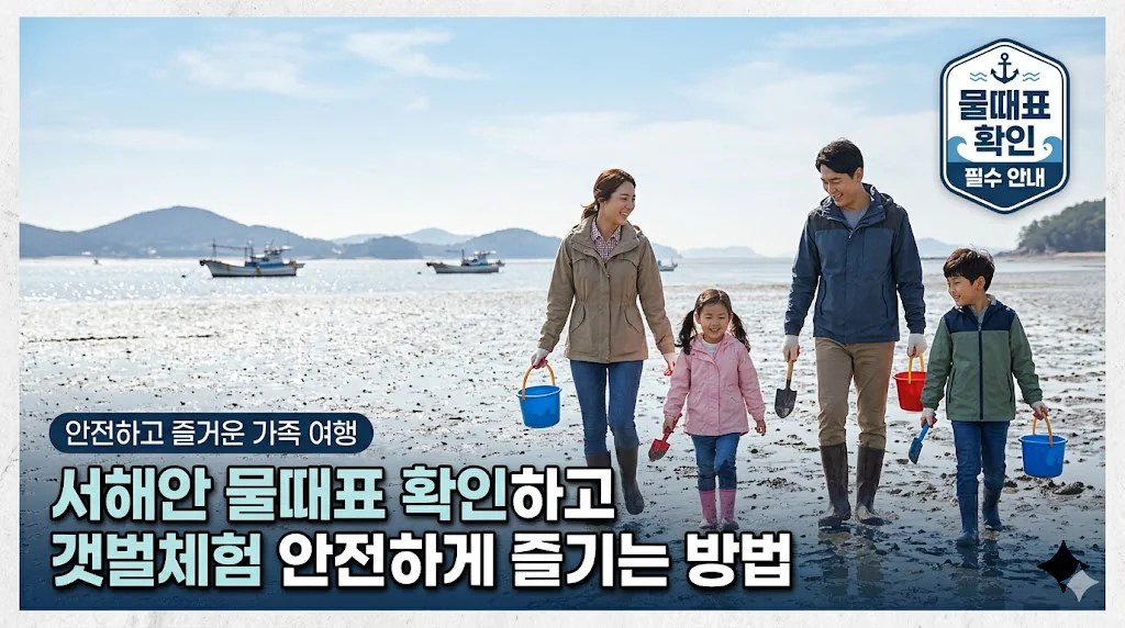 서해안 물때표 오늘 물때 시간표