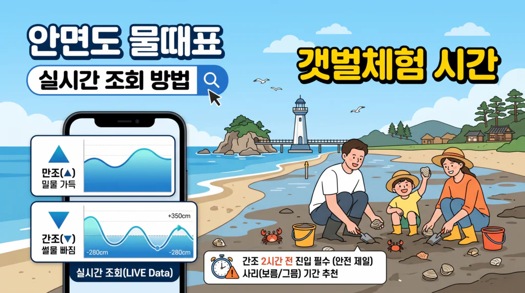 안면도 물때표 / 오늘 물때 시간표 확인하기
