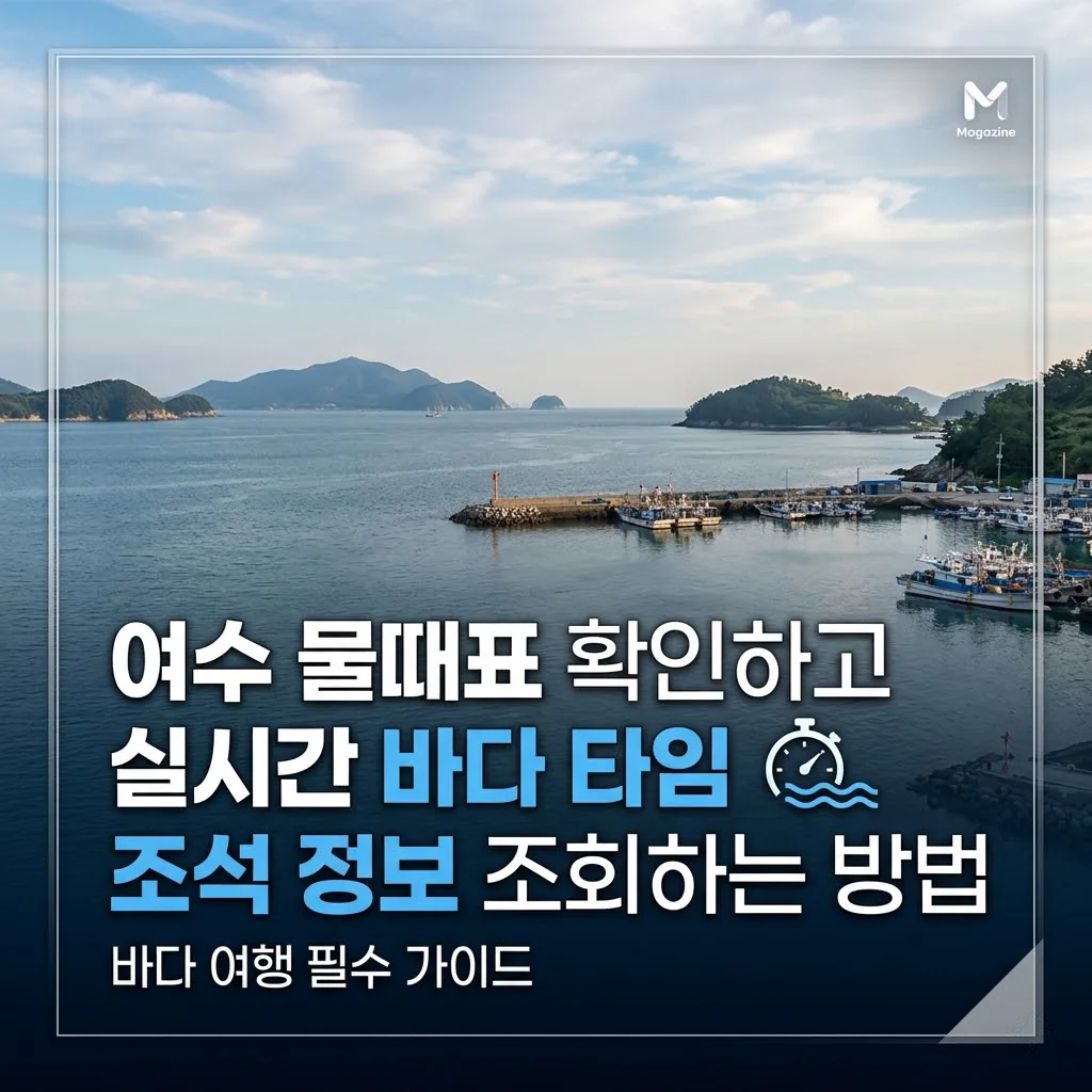 여수 물때표 확인하기 - 실시간 바다 타임 조석 정보 조회하는 방법