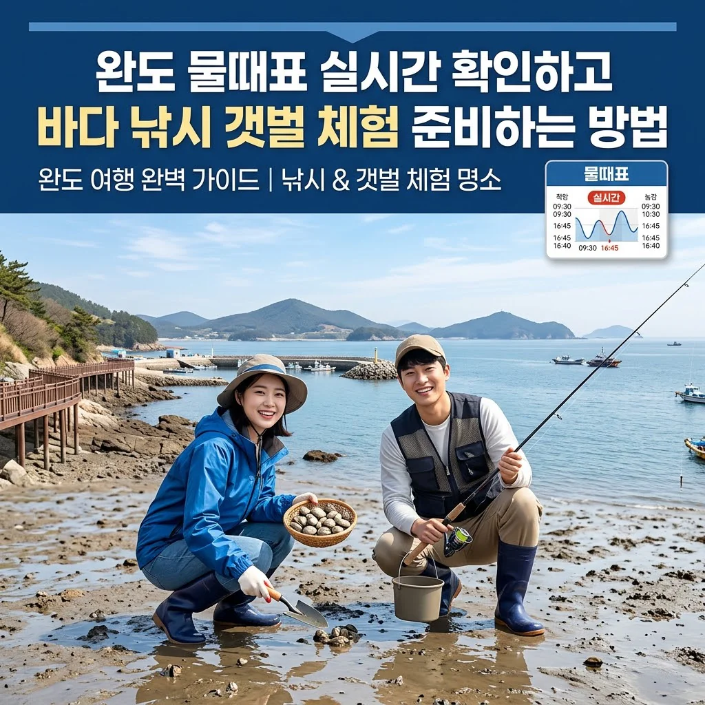완도 물때표 5월 6월 7월 오늘 물때 시간표 달력 조회 — 간조·만조·바다낚시