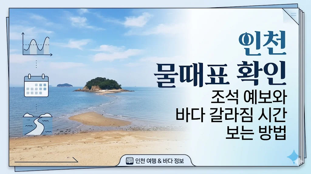 인천 물때표 오늘 물때 시간표 확인
