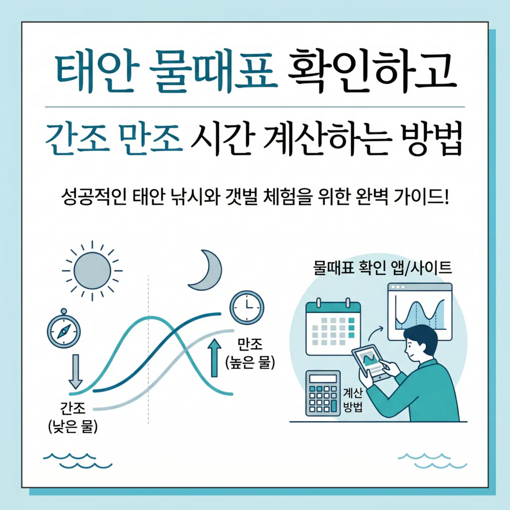 태안 물때표 5월 6월 7월 오늘 물때 시간표 달력 조회 — 간조·만조·바다낚시