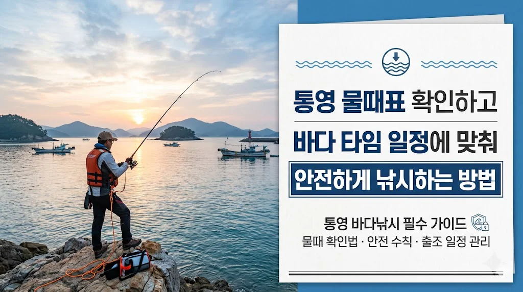 통영 물때표 오늘 물때 시간표 확인하기