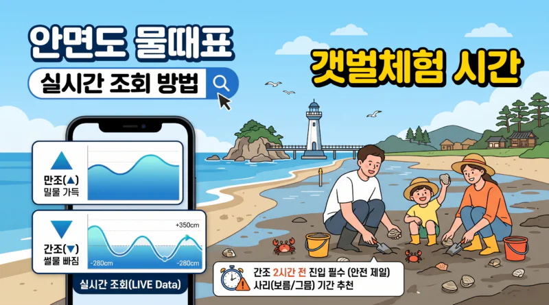 안면도 물때표 / 오늘 물때 시간표 확인하기