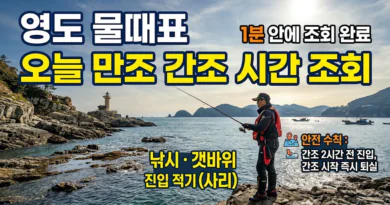 영도 물때표 오늘 물때 시간표 확인하기
