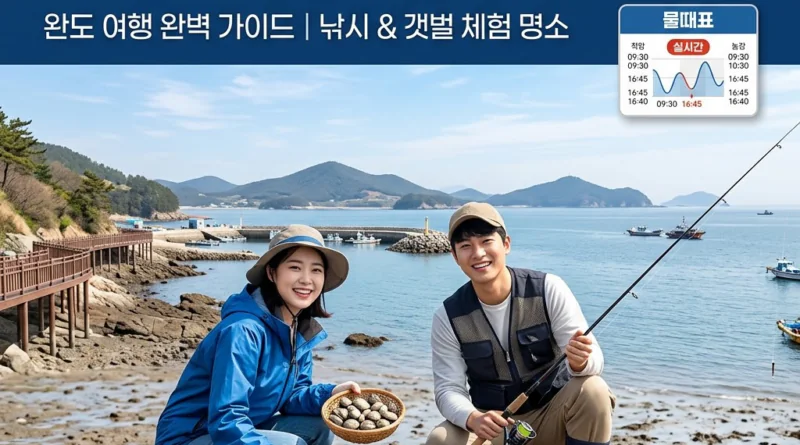 완도 물때표 5월 6월 7월 오늘 물때 시간표 달력 조회 — 간조·만조·바다낚시