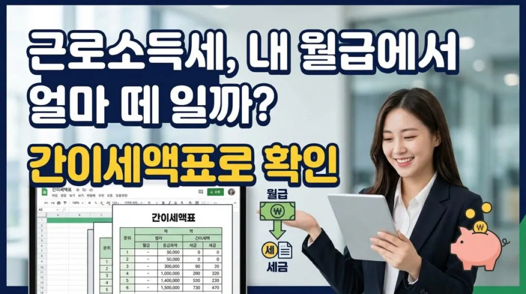 근로소득세, 내 월급에서 얼마 떼일까 간이세액표로 확인