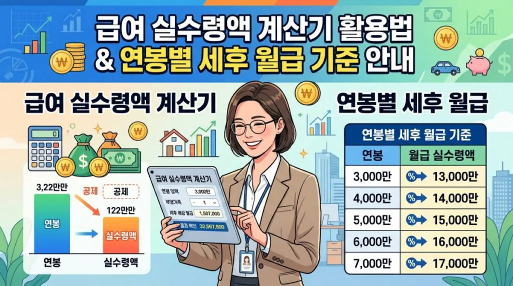 급여 실수령액 계산기 활용법과 연봉별 세후 월급 기준 안내