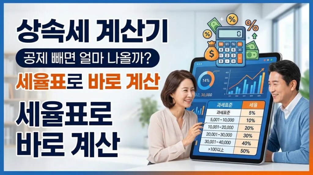 상속세 계산기, 공제 빼면 얼마 나올까 세율표로 바로 계산