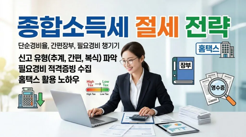 종합소득세 절세 방법 단순경비율, 간편장부, 복식부기 조건과 필요경비 챙기기