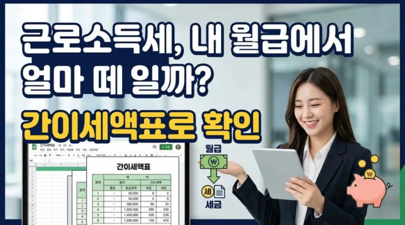 근로소득세, 내 월급에서 얼마 떼일까 간이세액표로 확인