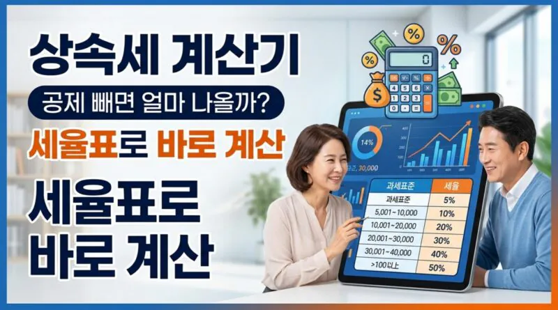 상속세 계산기, 공제 빼면 얼마 나올까 세율표로 바로 계산