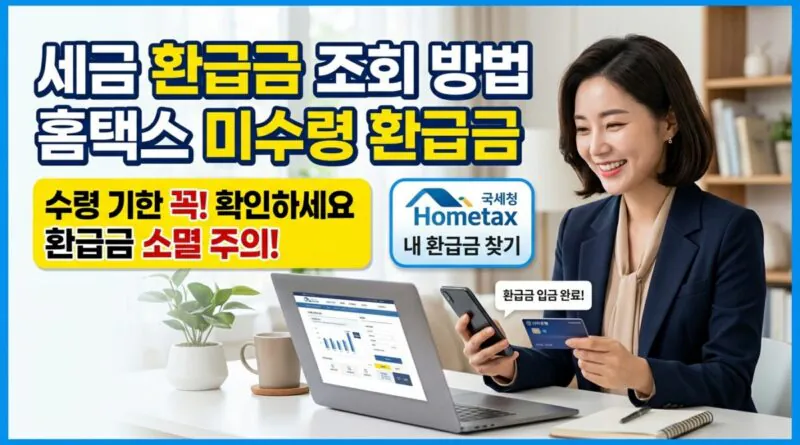 세금 환급금 조회 방법과 홈택스 미수령 환급금 수령 기한