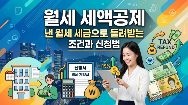 월세 세액공제, 낸 월세 세금으로 돌려받는 조건과 신청법