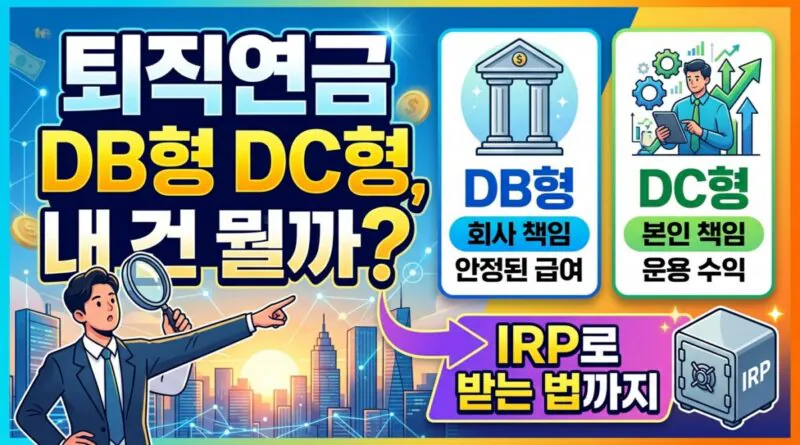 퇴직연금 DB형 DC형, 내 건 뭘까 IRP로 받는 법까지
