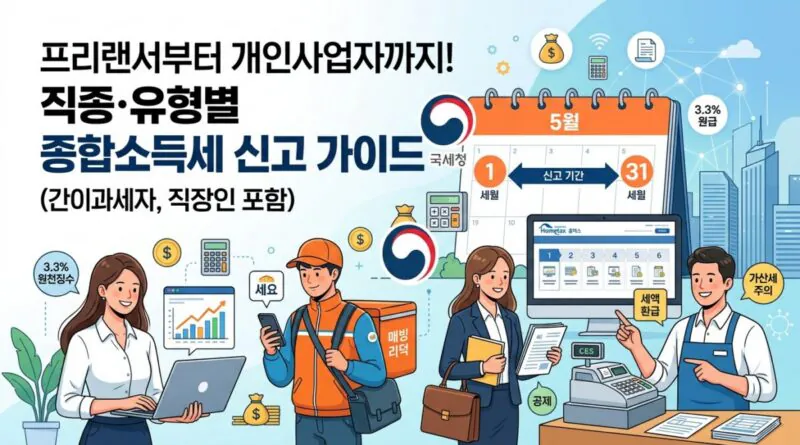 프리랜서부터 개인사업자까지! 직종·유형별 종합소득세 신고 가이드 (간이과세자, 직장인 포함)
