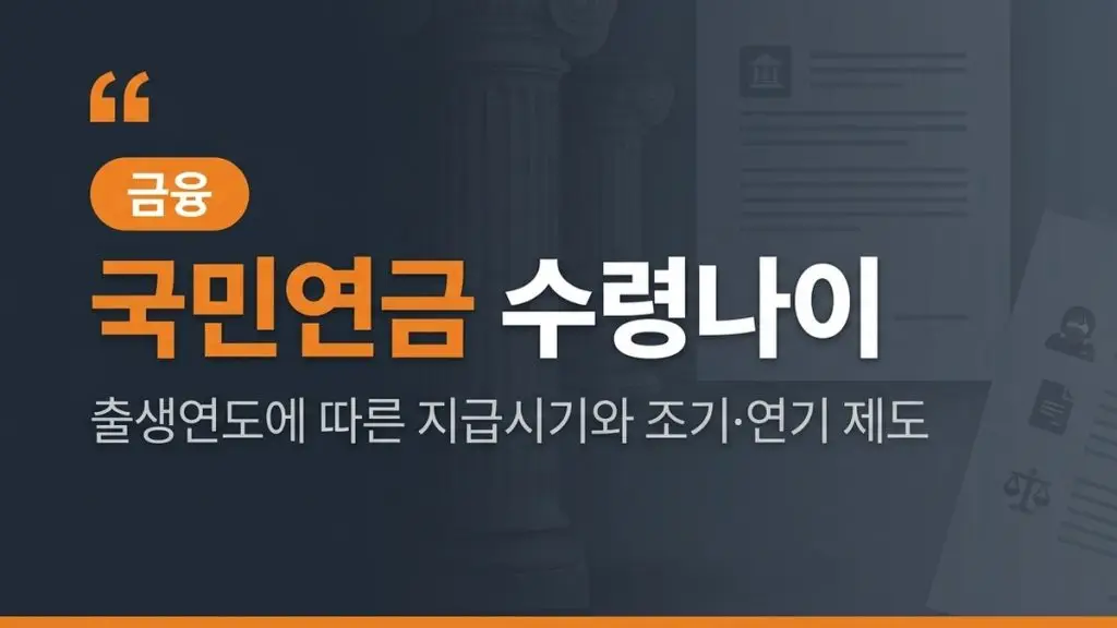 국민연금 수령나이 (출생연도별 지급개시연령·조기수령 30% 감액·연기 36% 증액)