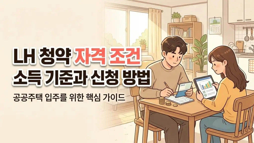 LH 청약 자격 조건 소득 기준과 신청 방법