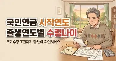 국민연금 시작연도 출생연도별 수령나이 조기수령 조건