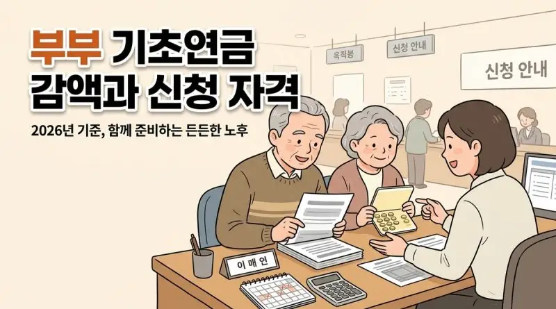 기초연금 부부수령액 감액 기준과 신청 자격