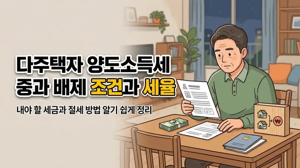 다주택자 양도소득세 중과 배제 조건과 세율