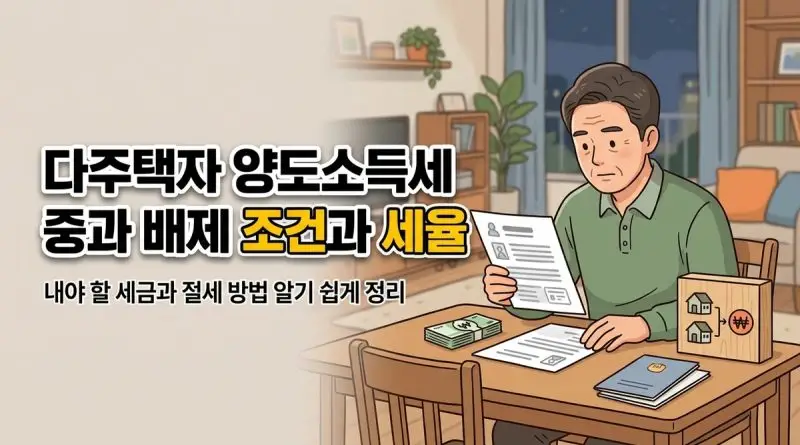 다주택자 양도소득세 중과 배제 조건과 세율