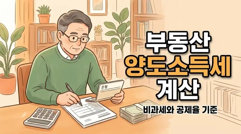 부동산 양도소득세 계산 비과세와 공제율 기준
