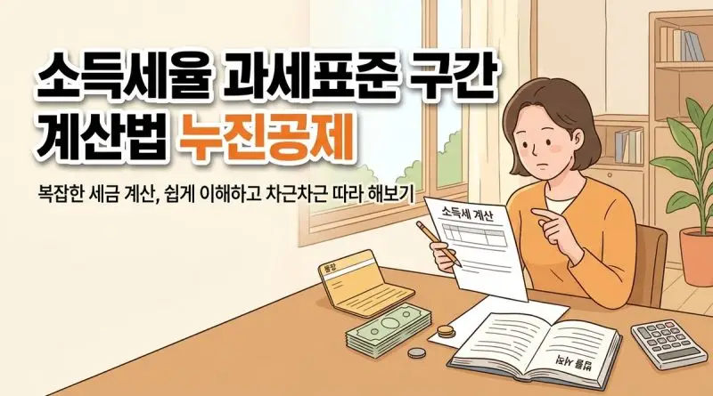 소득세율 과세표준 구간 계산법 누진공제