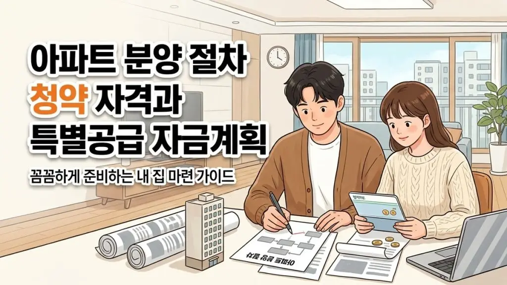 아파트 분양 절차 청약 자격과 특별공급 자금계획