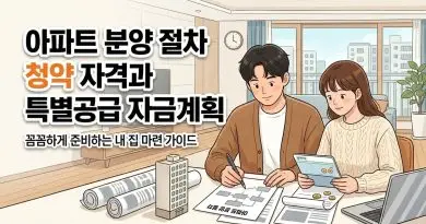 아파트 분양 절차 청약 자격과 특별공급 자금계획