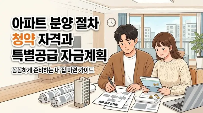 아파트 분양 절차 청약 자격과 특별공급 자금계획