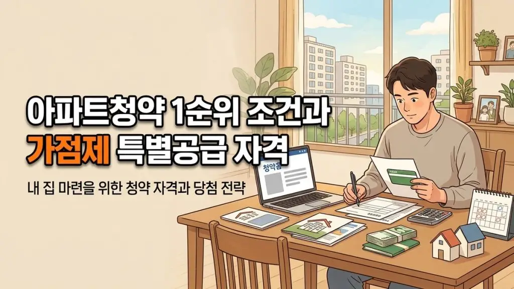 아파트청약 1순위 조건과 가점제 특별공급 자격