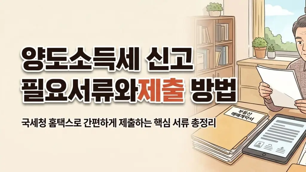 양도소득세 신고 필요서류와 제출 방법
