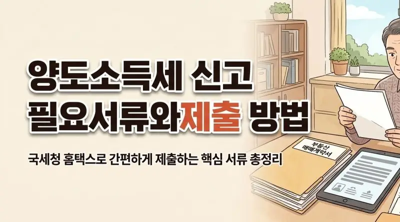 양도소득세 신고 필요서류와 제출 방법