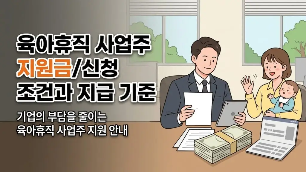 육아휴직 사업주 지원금 신청 조건과 지급 기준