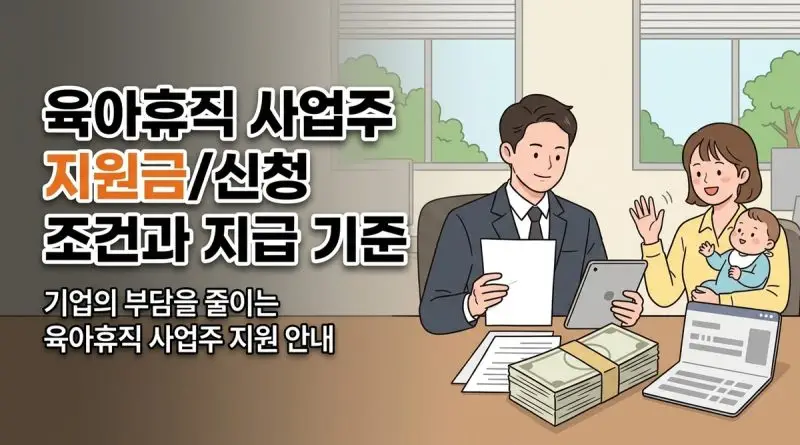 육아휴직 사업주 지원금 신청 조건과 지급 기준