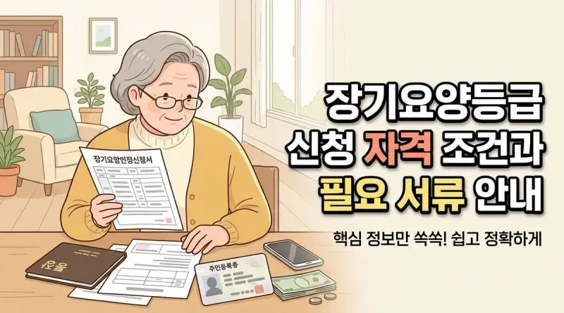 장기요양등급 신청 자격 조건과 필요 서류 안내