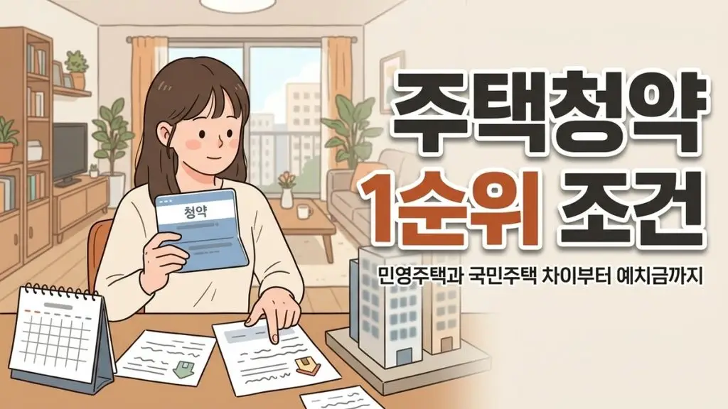 주택청약 1순위 조건과 민영 국민주택 기준