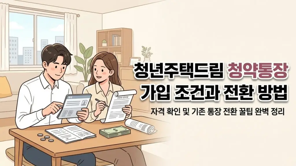 청년주택드림 청약통장 가입 조건과 전환 방법